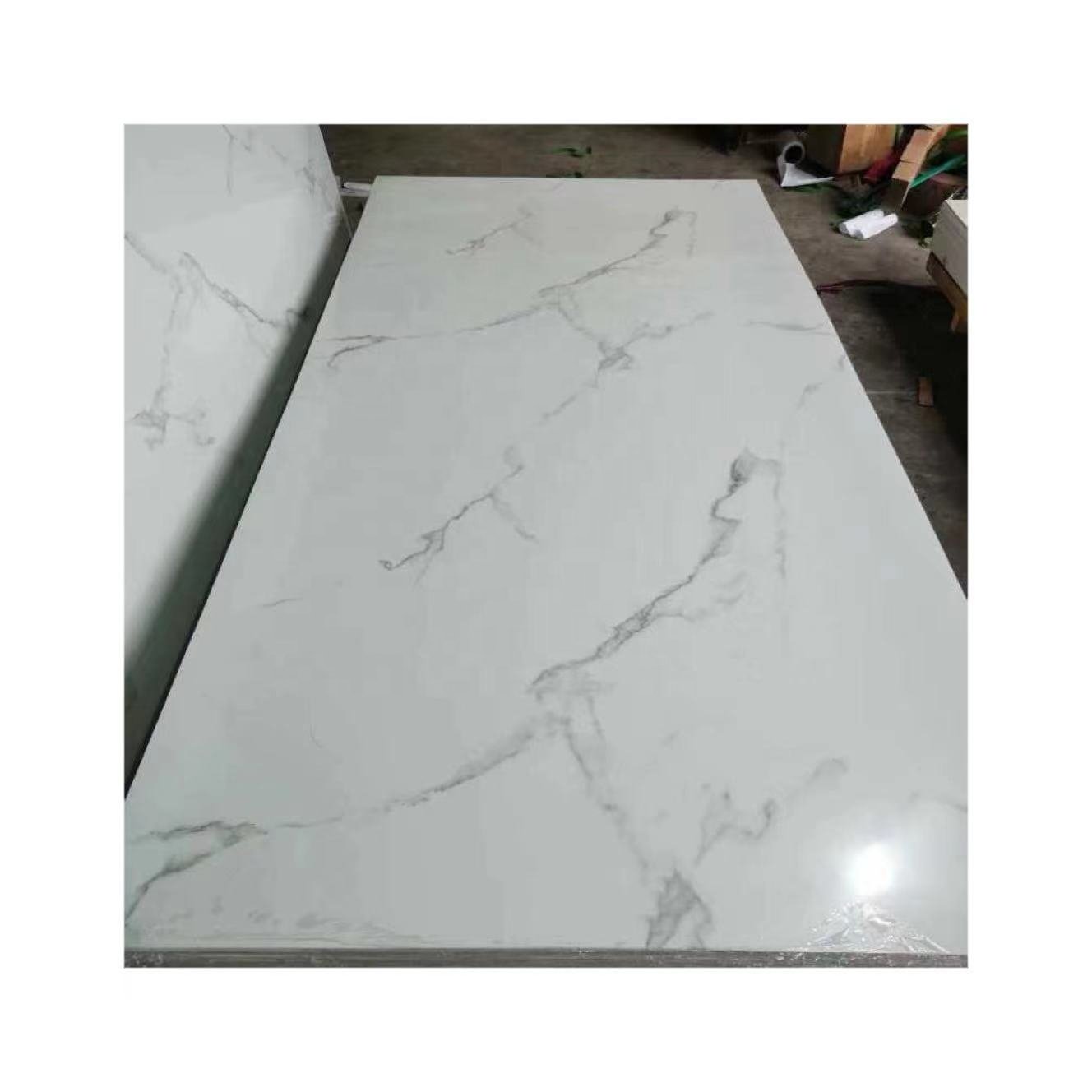 1220*2440*3mm/2.5mm high glossy Pvc Marble Sheet Interior Wall Panel Pvc Marble Sheet Alternative Uv Marble Wall Board