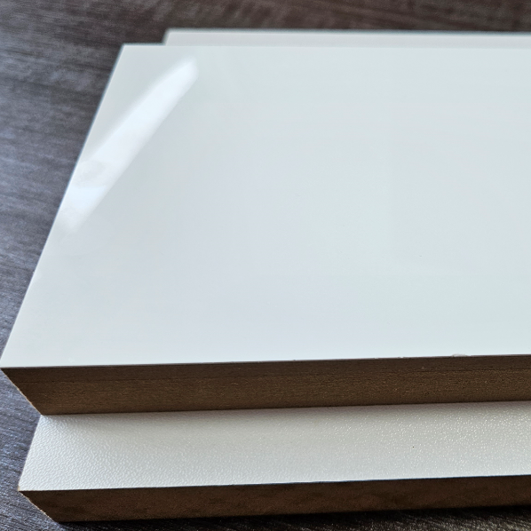 white no figerprints 1200*2800mm 4*9ft size high gloss pet mdf board for Canada