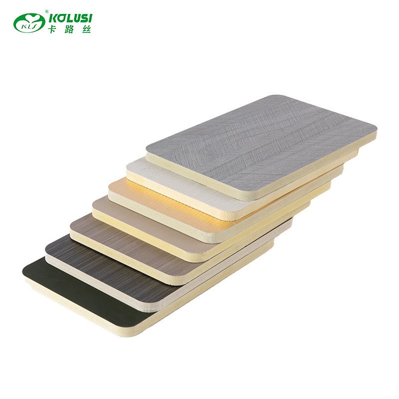 Pvc Coating Cladding Wall Board Fire Retardant Film Laminated Wood Grain Pvc Board