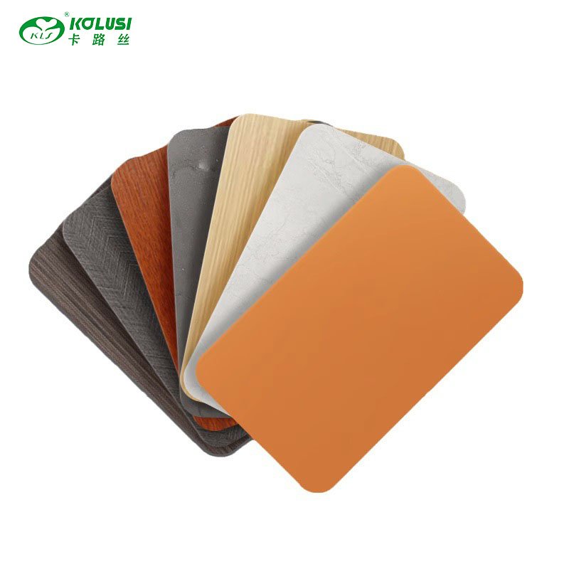 Pvc Coating Cladding Wall Board Fire Retardant Film Laminated Wood Grain Pvc Board