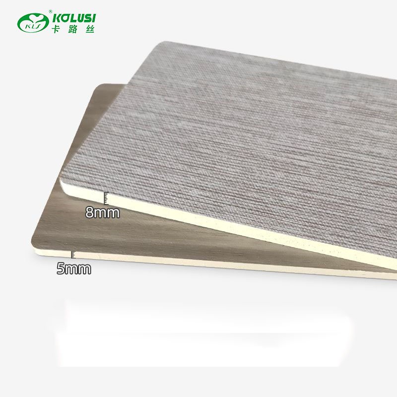 Pvc Coating Cladding Wall Board Fire Retardant Film Laminated Wood Grain Pvc Board