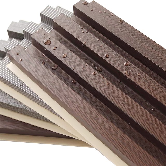 Factory price Interior WPC Fluted Wall Panels Wooden Grain PVC board for Wall Decoration Designs