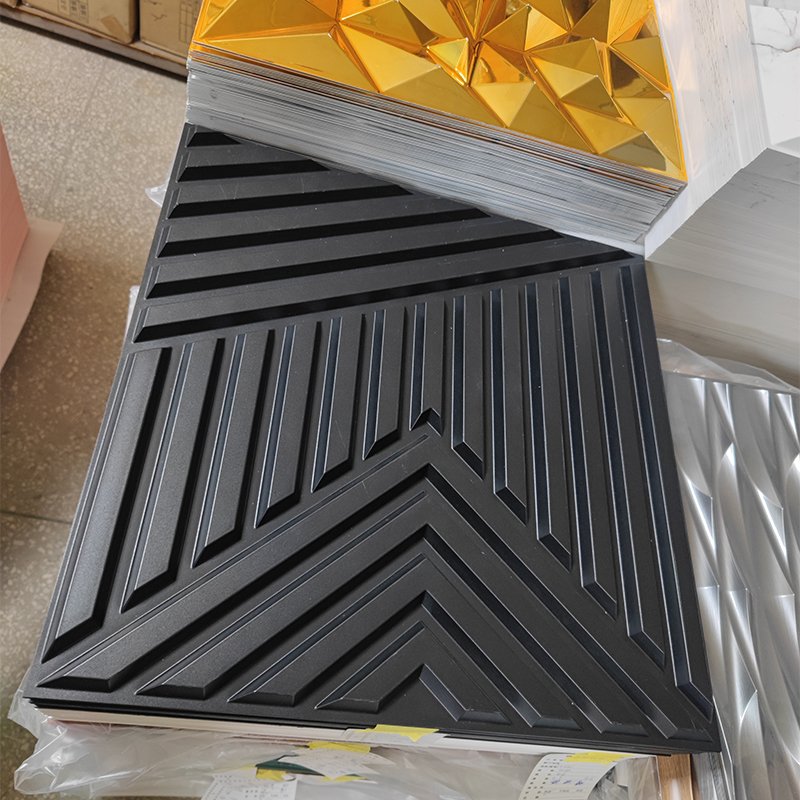 Home Interior Decorative Pvc Wallpaper Fire Retardant Waterproof 3D Wall Panels 1 mm thickness Pvc Boards