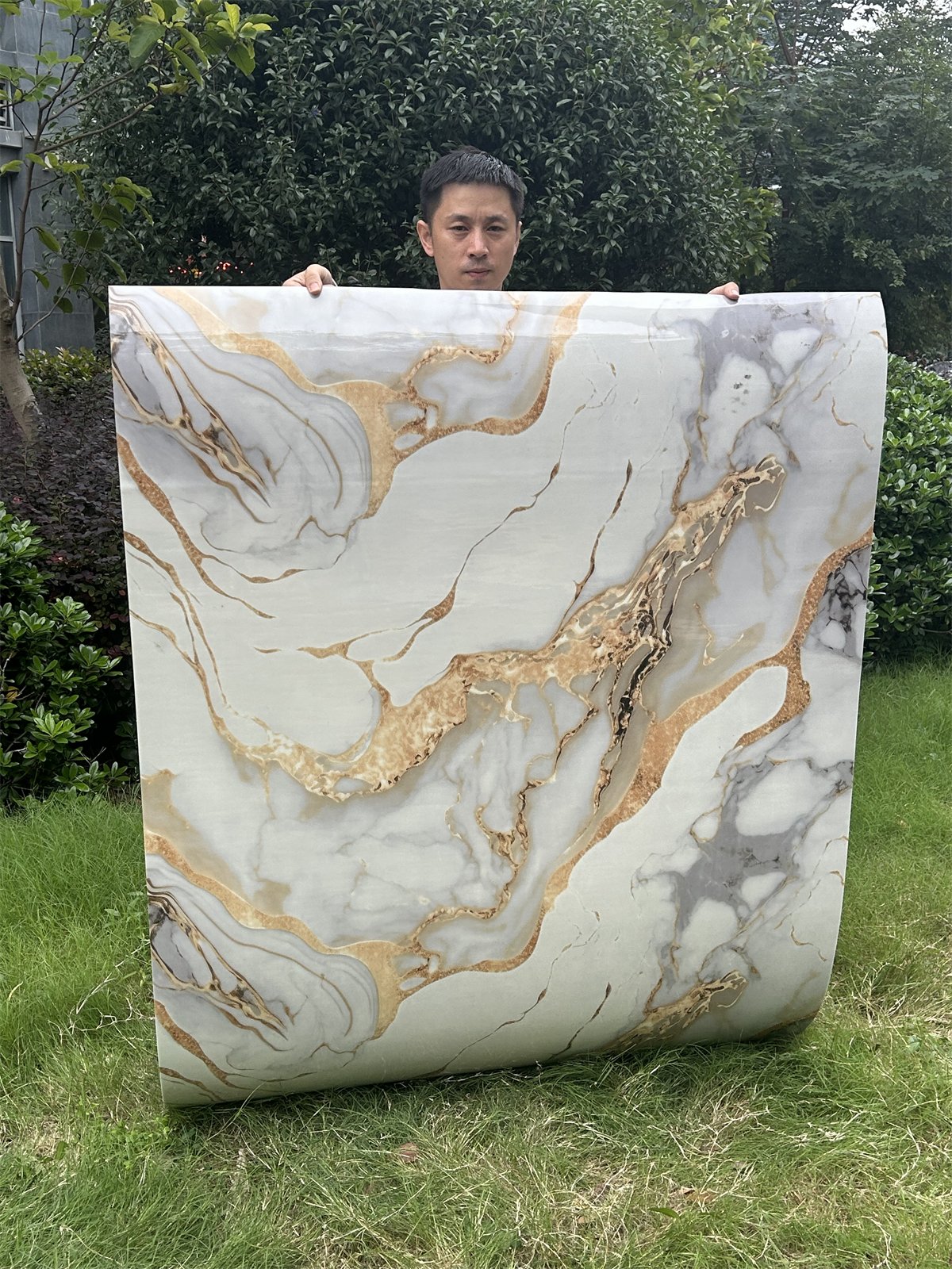 interior marble alternative wall panel 3mm uv board Custom TV background wall pvc marble sheet high glossy uv marble sheet