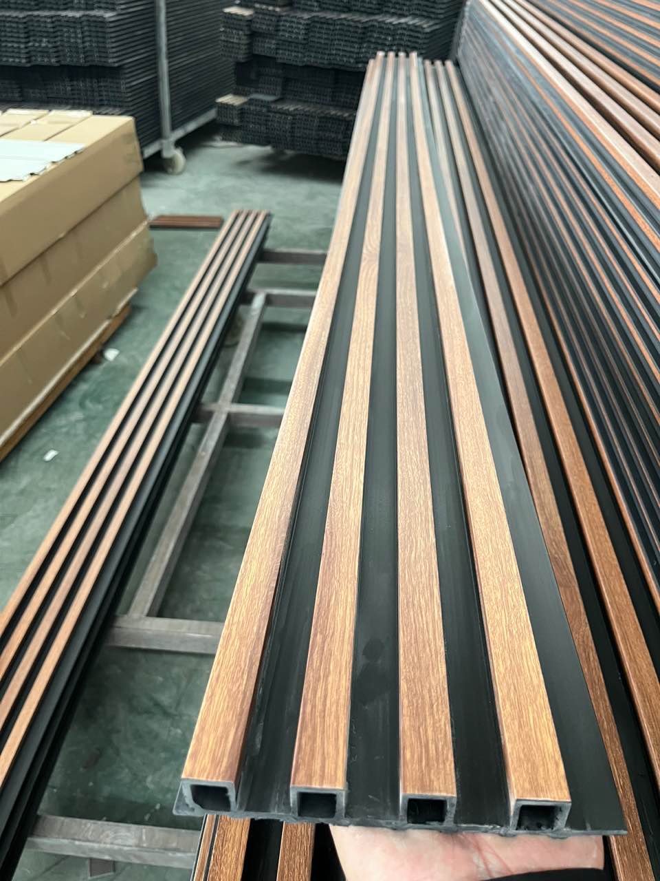 Popular Decoration Hollow wpc Slats Board wall Wood Plastic Composite panel For Hotel