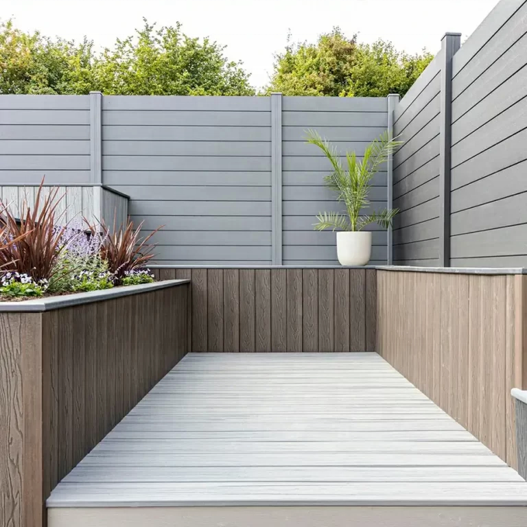 Wpc Fence Co-Extrusion Plastic Wood Modern Outdoor Garden Privacy Wpc Yard House Composite ASA Fence Panel Board