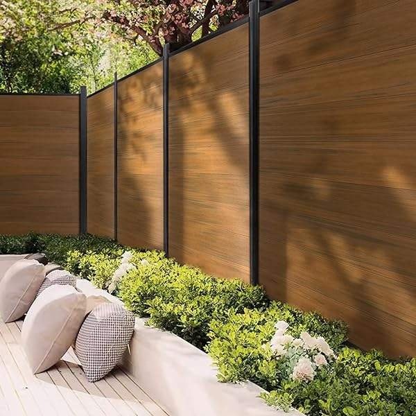 Wpc Fence Co-Extrusion Plastic Wood Modern Outdoor Garden Privacy Wpc Yard House Composite ASA Fence Panel Board