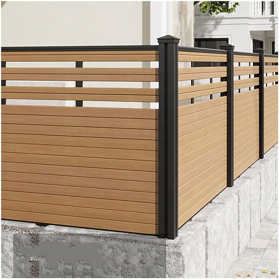 Wpc Fence Co-Extrusion Plastic Wood Modern Outdoor Garden Privacy Wpc Yard House Composite ASA Fence Panel Board