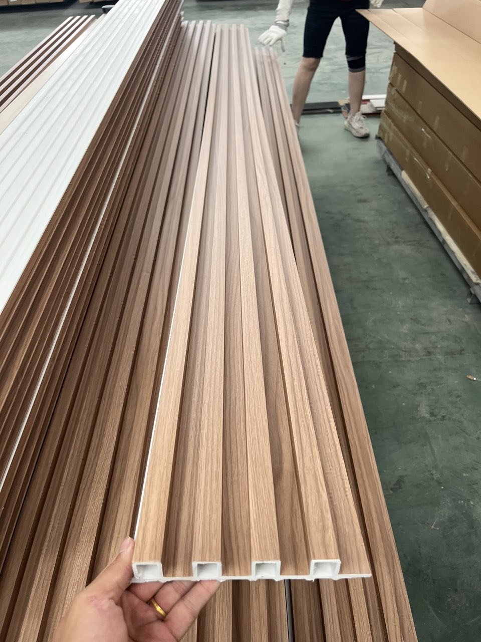 hot sale wpc wall panel Modern Design Interior Decoration Wpc Fluted Wall Panel