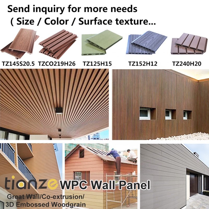 WPC wall cladding board de pared de wpc superior quality good price exterior outdoor timber feature easy instal wpc wall panel