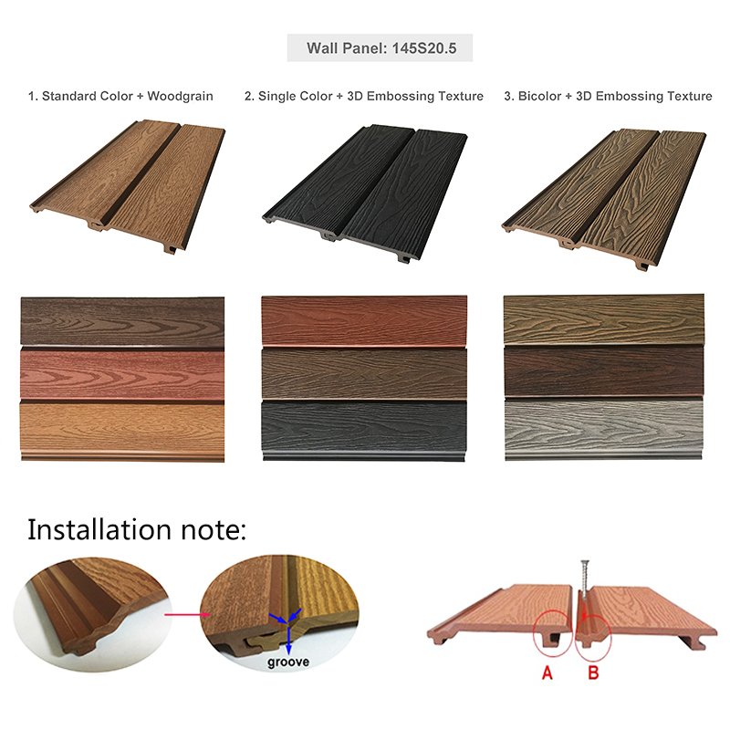 WPC wall cladding board de pared de wpc superior quality good price exterior outdoor timber feature easy instal wpc wall panel