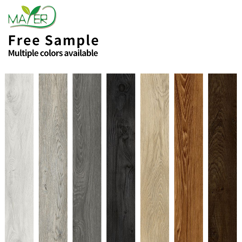 Wholesale custom wooden grain indoor floor tiles waterproof luxury vinyl click spc flooring OEM ODM support