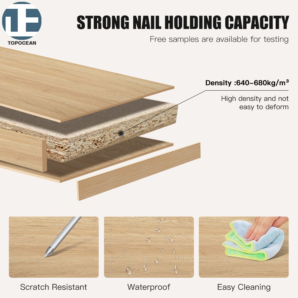 Easy To Clean 2100*2850 9-18mm white melamine chipboard sheets 12mm particle furniture board