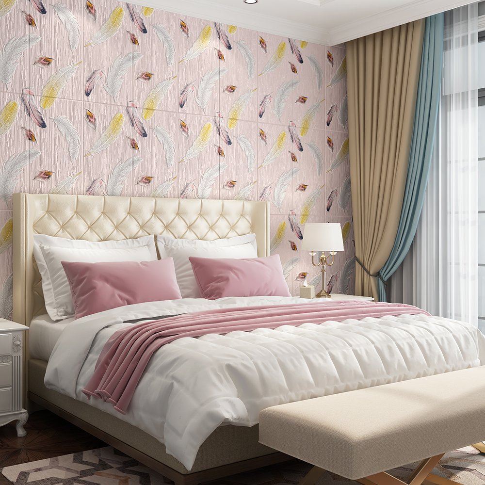Self adhesive pvc 3d pe foam board wall panels