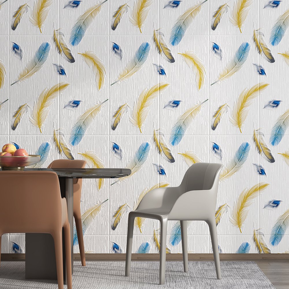 Self adhesive pvc 3d pe foam board wall panels