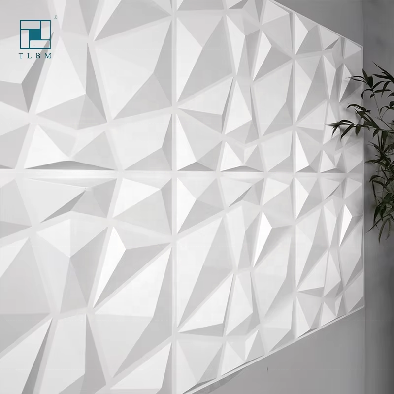 The interior decoration of the wall is shiny gold and high-quality PVC 3D wall panel
