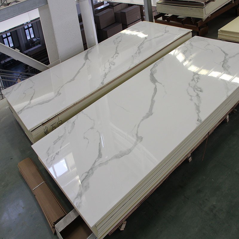 4*8 marble pvc sheet 6mm bamboo charcoal wood veneer marble uv coating decorative sheets