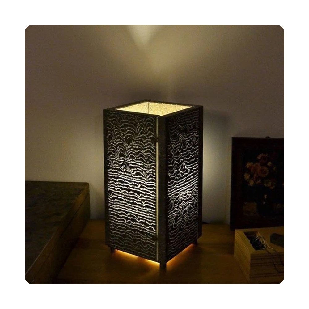 Custom Modern Fiber Optic Concrete Panel LED Transparent Decorative Cement Board Parks Sculpture Artwork Flower Pond Size