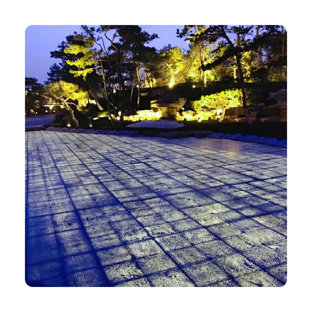Custom Modern Fiber Optic Concrete Panel LED Transparent Decorative Cement Board Parks Sculpture Artwork Flower Pond Size