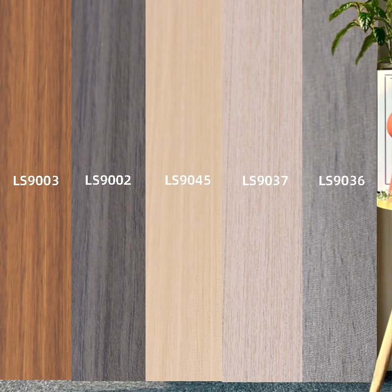 1220 Mm Width Wood Grain PVC Wall Board Solid Decor Bamboo Charcoal Wood Veneer Wall Panel