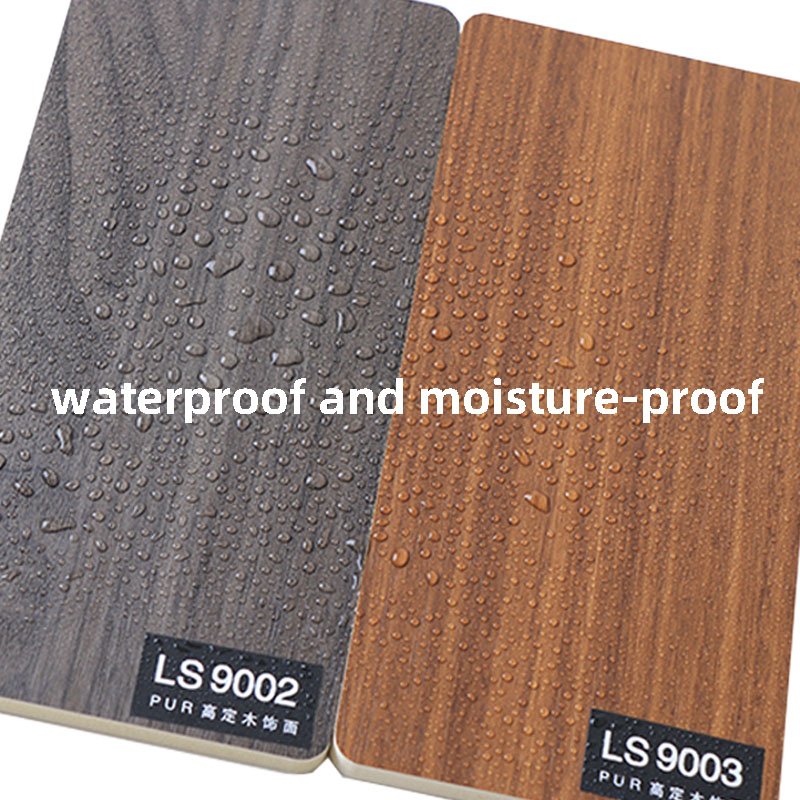 1220 Mm Width Wood Grain PVC Wall Board Solid Decor Bamboo Charcoal Wood Veneer Wall Panel