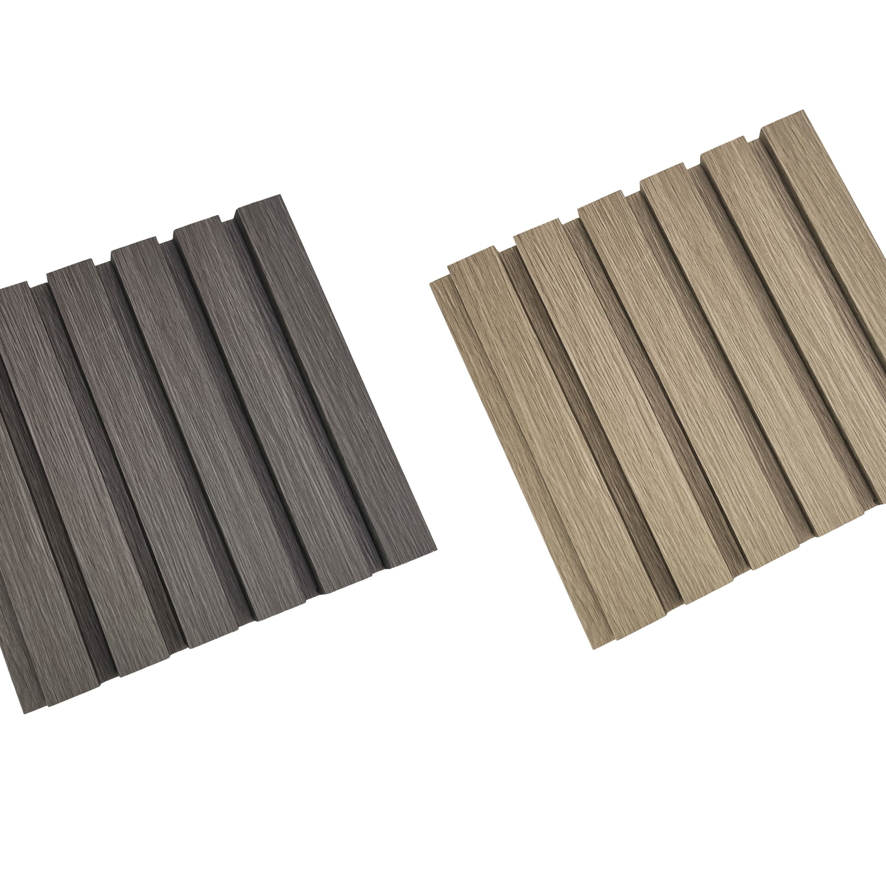 Reasonable Price Low Price 3D Wood Veneer Fluted Cladding Wpc Decor Wall Panel Board For Indoor Tv Background Wall Decoration