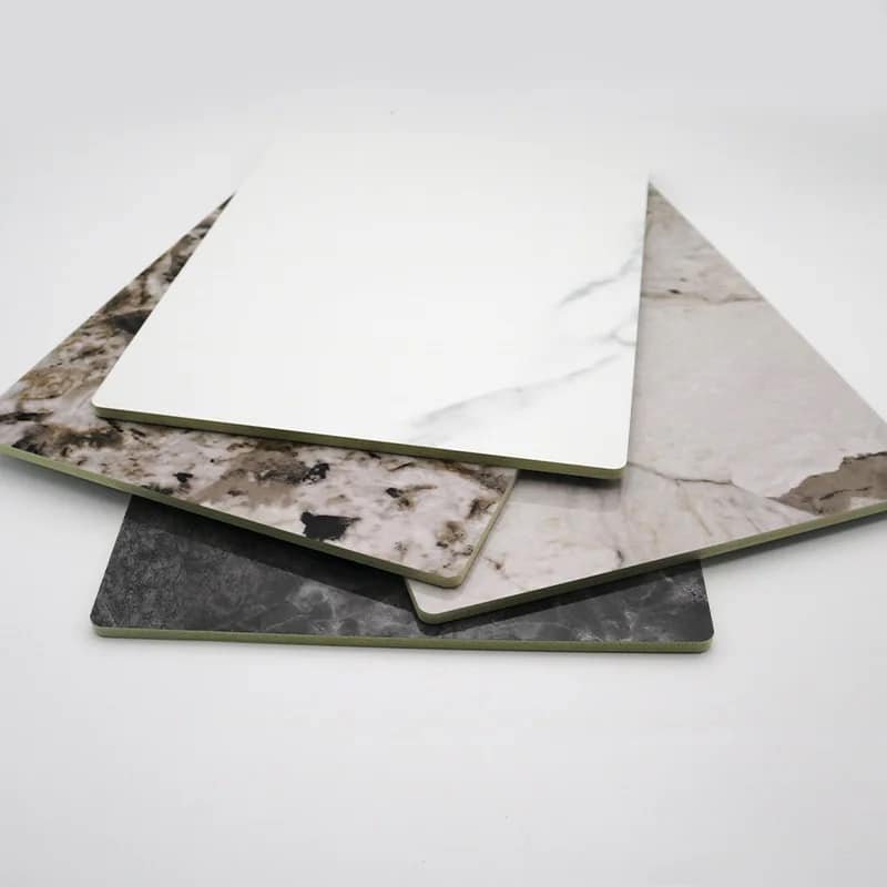 Waterproof Bathroom Paneling Sheets Bamboo Charcoal Board Wood Veneer Marble Wall Panel