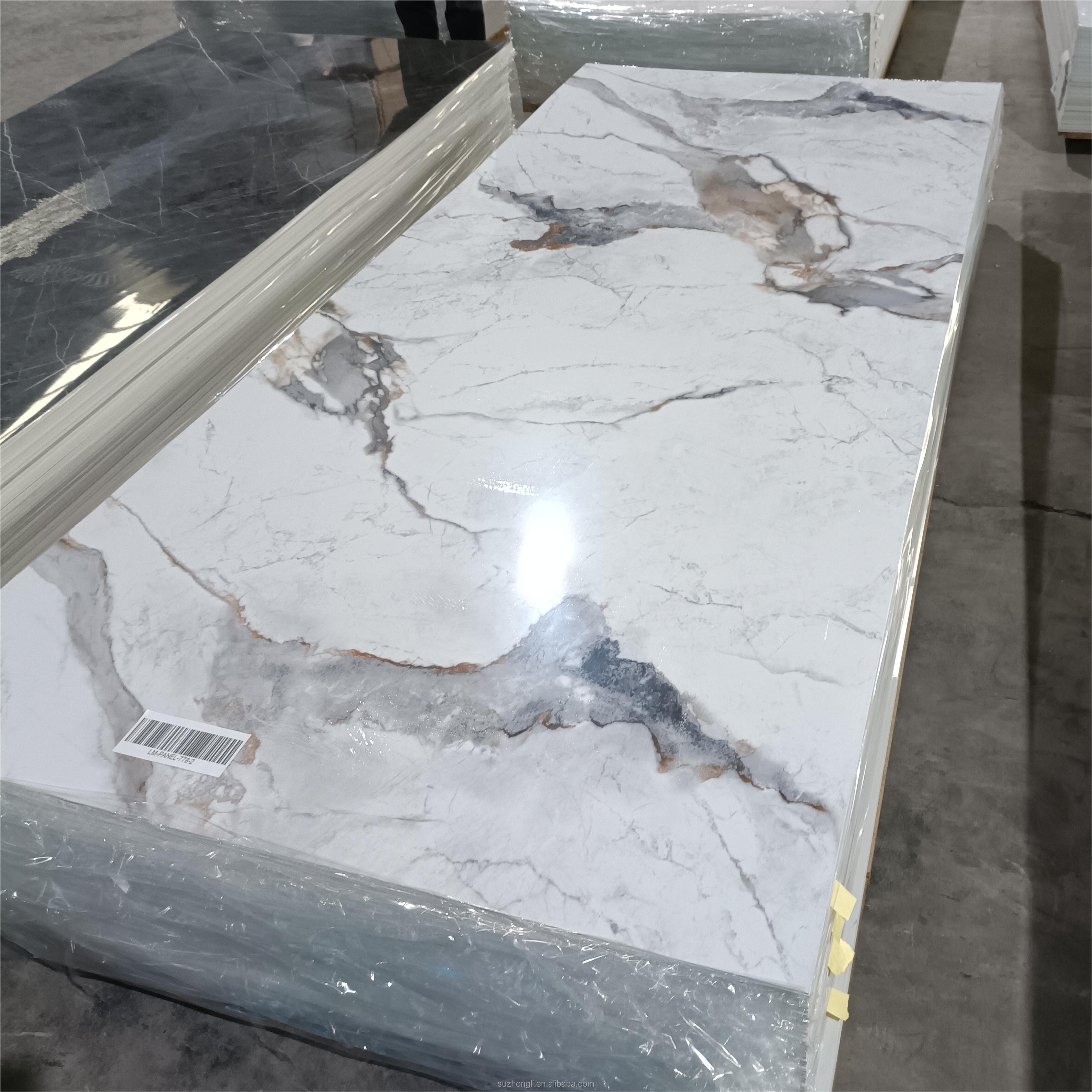 Indoor decoration 4*8ft Waterproof UV marble pvc wall panel boards high quality pvc marble wall sheet