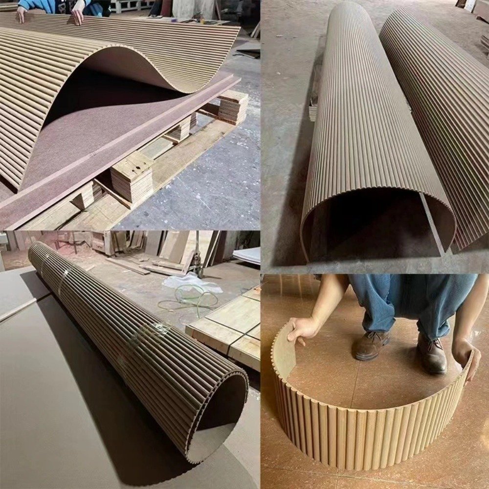 Drawer Flexible Board Flex Ribbon Wood Panels Cupboard Door Wall Tambour Panel Flexible Wood Roll Panel