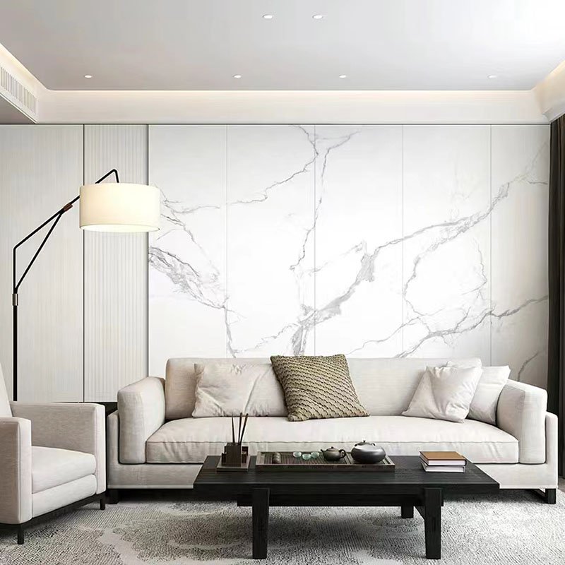Foshan Eco-Friendly Interior Wpc Carbon Crystal Wall Panel 8MM Bamboo Charcoal Wood Metallic Board