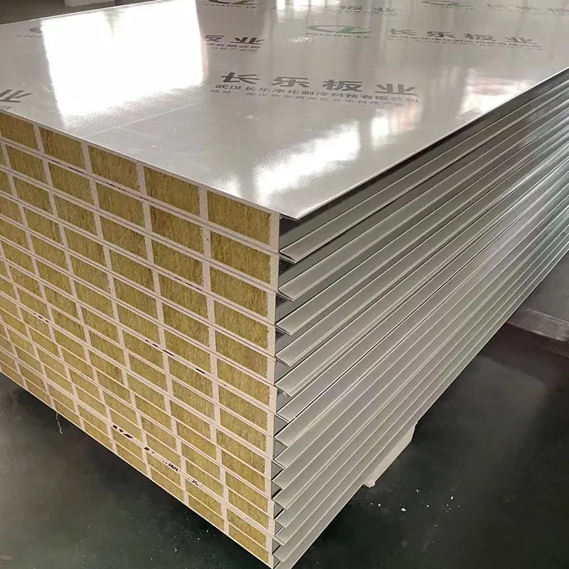 Acoustic Sandwich Board with Fireproof Glass Wool Core Rock Wool Wall Panel and Fire Seal for Fireproofing Materials