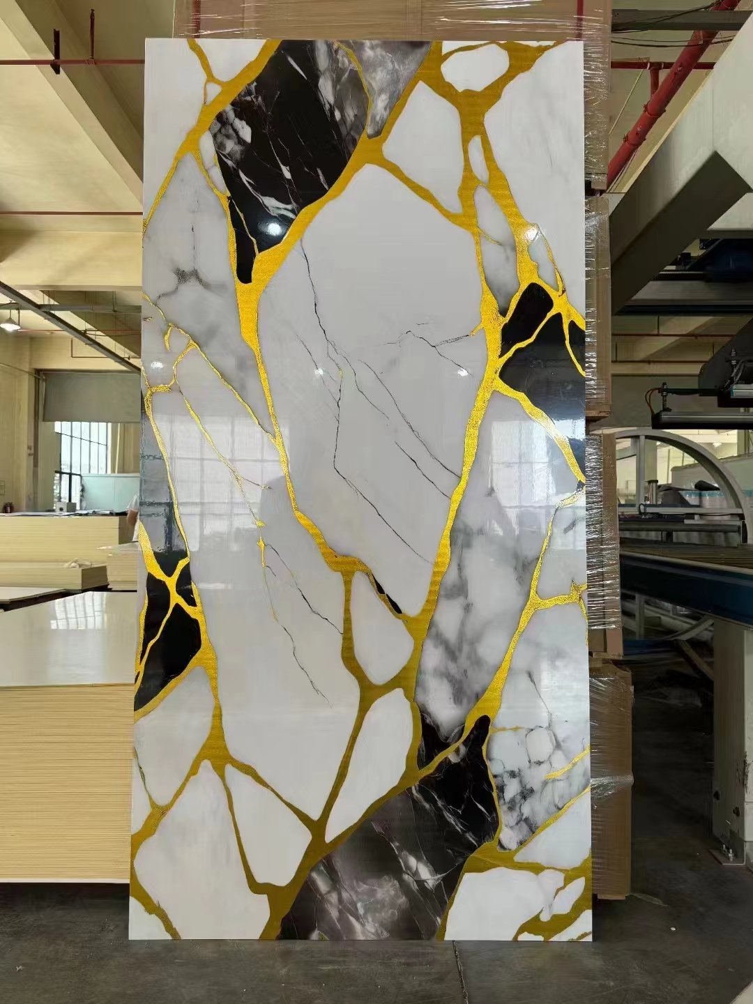 Interior home decorative high glossy waterproof pvc marble uv sheets boards