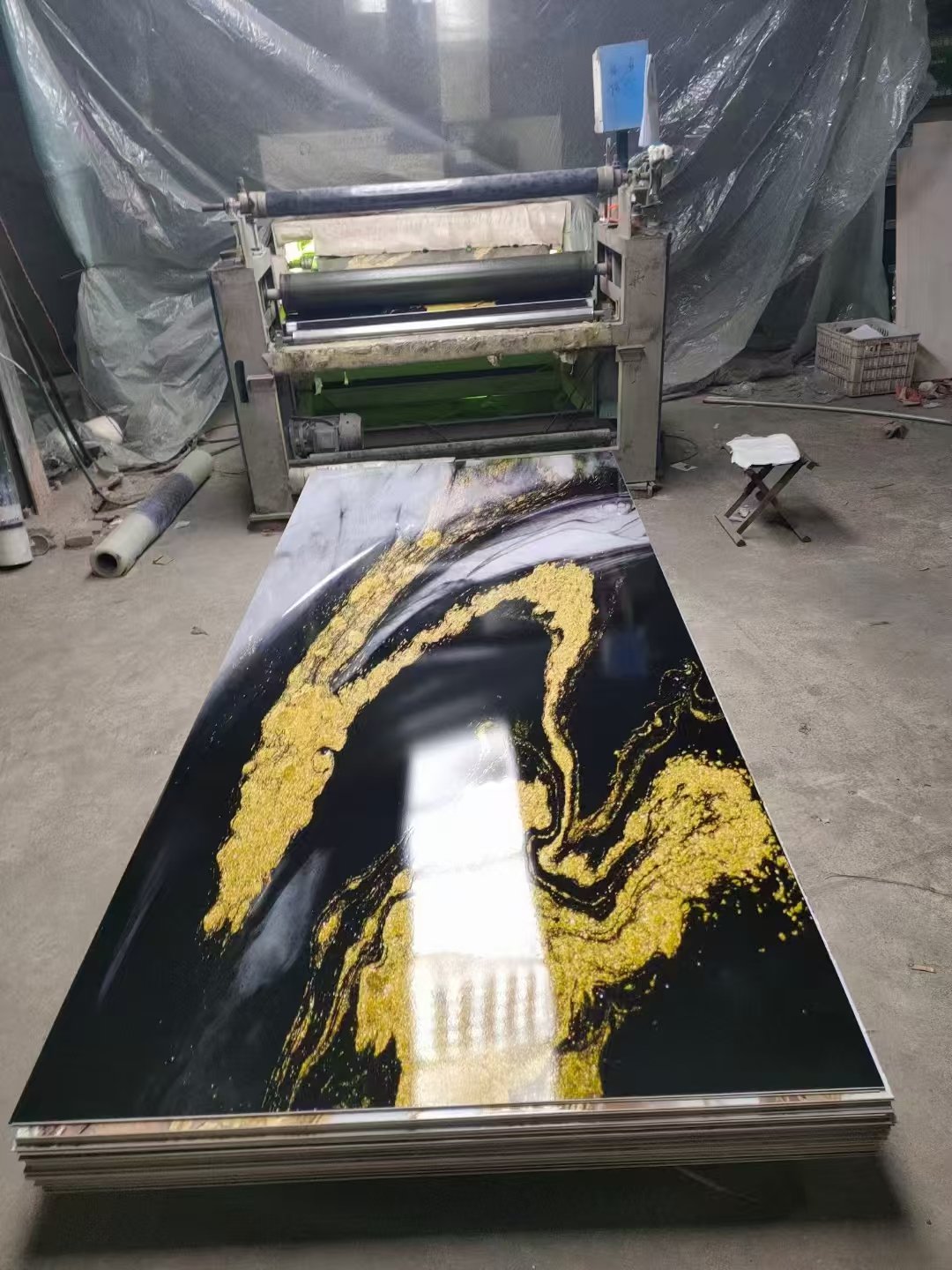 Alisba Factory price 3mm Interior wall UV board PVC marble sheet wall panel other board decorative Board