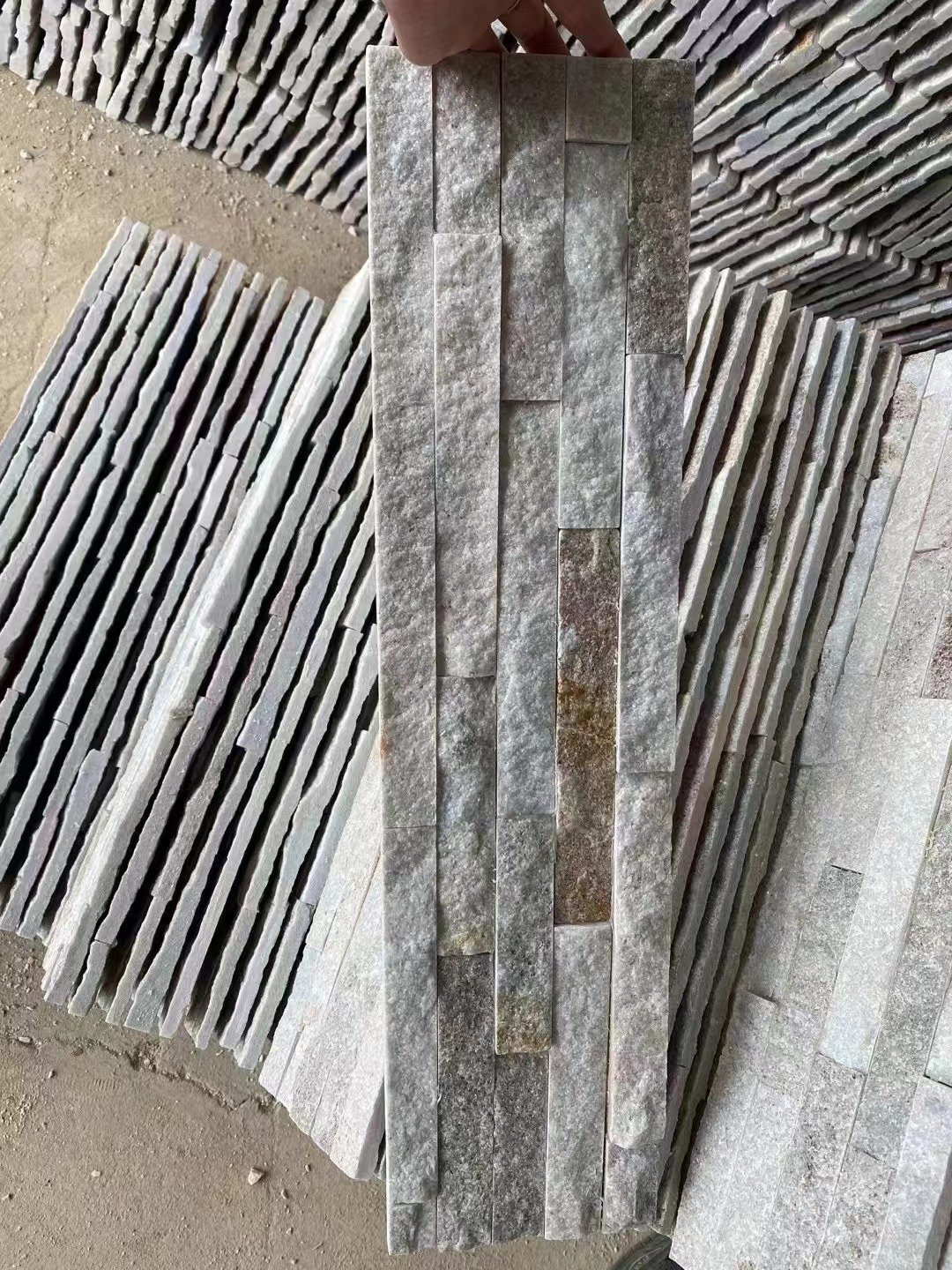 cheap natural light blue thin cultural stone slate for wall cladding wall panel decoration landscape