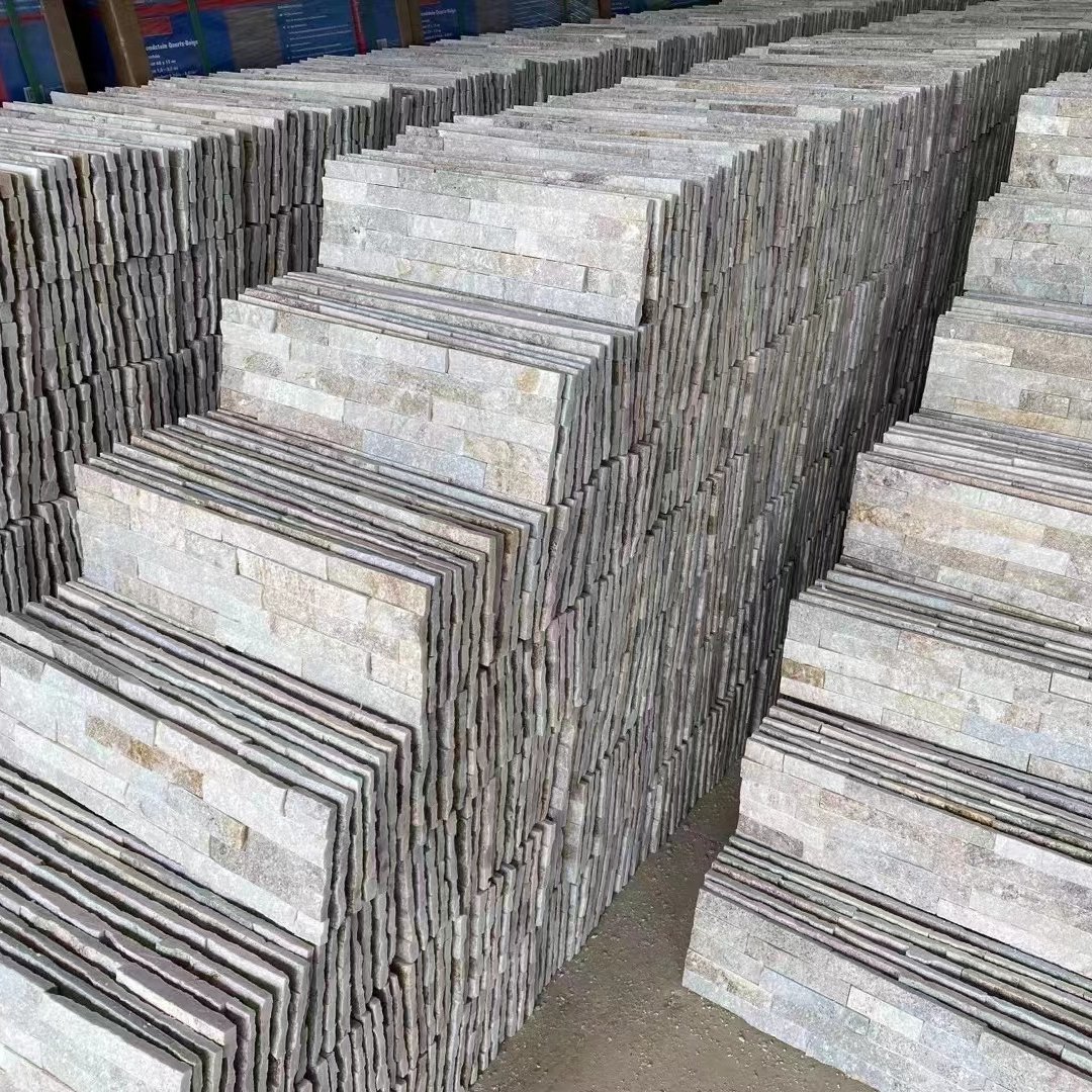 cheap natural light blue thin cultural stone slate for wall cladding wall panel decoration landscape
