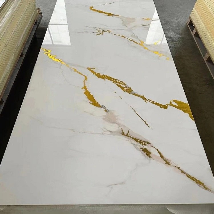 Marble-like UV mdf board plate PVC microlite 1.22 m large plate surface Wall background