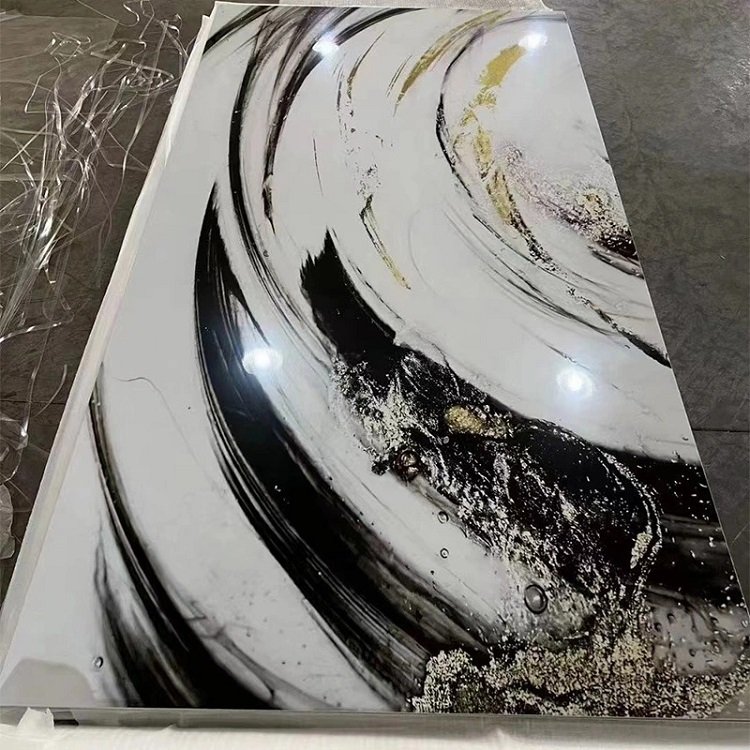 Marble-like UV mdf board plate PVC microlite 1.22 m large plate surface Wall background