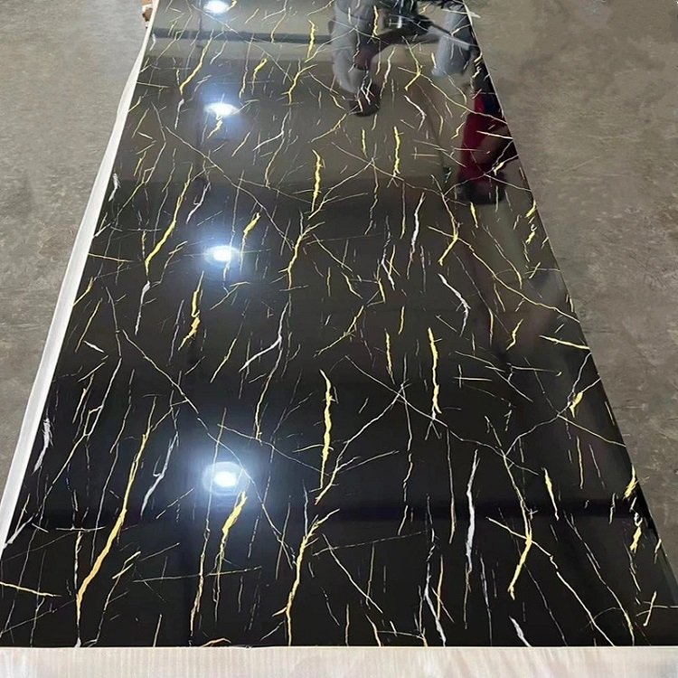 Marble-like UV mdf board plate PVC microlite 1.22 m large plate surface Wall background