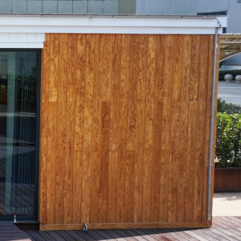 Outdoor waterproof wood plastic composite co-extruded wall board modern design anti-corrosion decorative hanging board