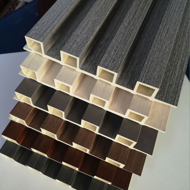 Factory Indoor Decor Wood Plastic Composite PVC Coating Cladding Fluted Wall Board WPC Interior Wall Panel Cheap Price For Sale