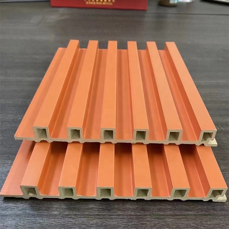 Factory Indoor Decor Wood Plastic Composite PVC Coating Cladding Fluted Wall Board WPC Interior Wall Panel Cheap Price For Sale