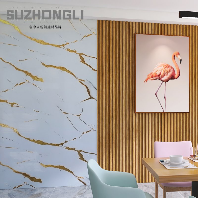 Waterproof Gilded PVC marble Board Wholesale PVC Wall Panel interior Decorative uv marble sheet