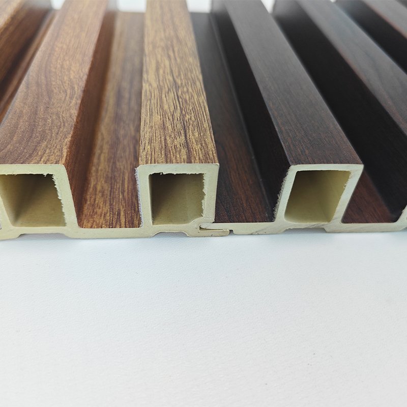 Indoor Ecological Wood Grain wpc pvc wall panels interior Bamboo With LED Light decoration board living room wall panel