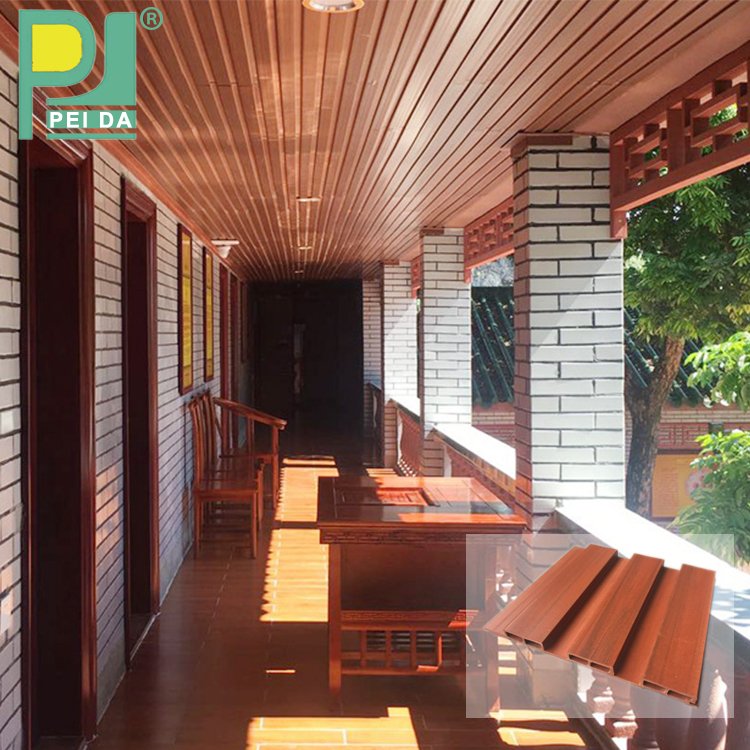 Guangzhou Interior Prefab House Slat Wall Strip Louver Screen WPC Board Panel 12mm