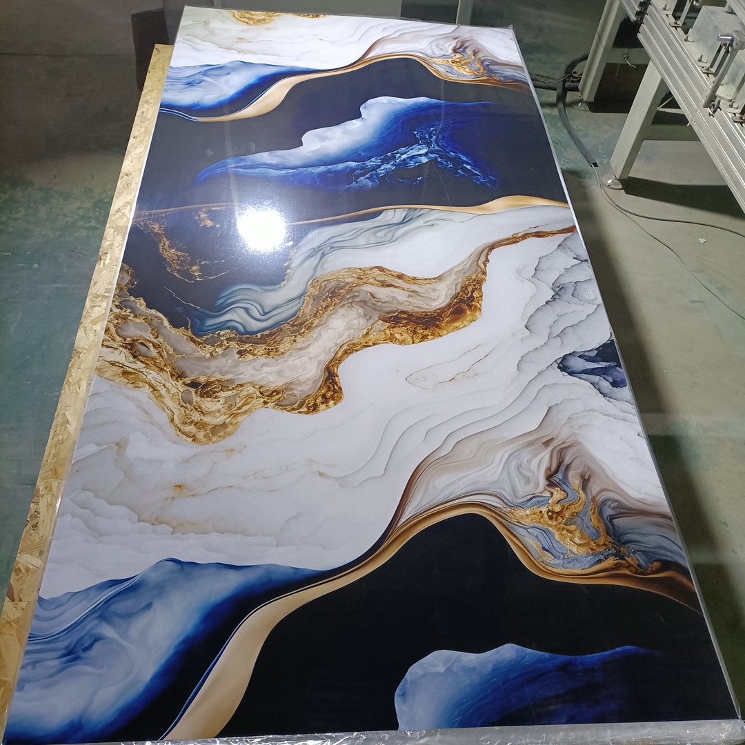 New design New production pvc wall panel sheets UV PVC marble paneling TV wall Decoration background plastic flexible wall board