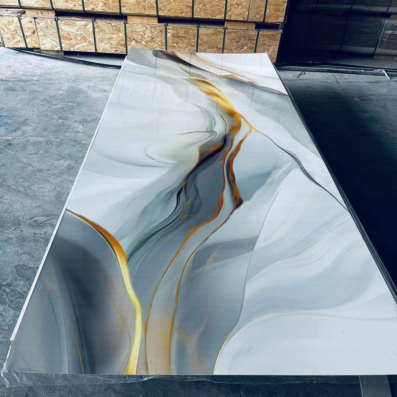 New design New production pvc wall panel sheets UV PVC marble paneling TV wall Decoration background plastic flexible wall board