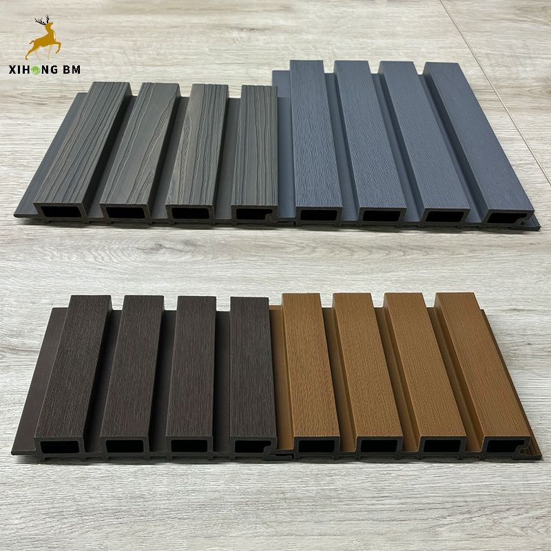 JSXH Uv-Stable Outdoor Composite Modern Wood Plastic Wpc Fence Compound Garden Fence Panel Wpc Outdoor Decking Board Panel