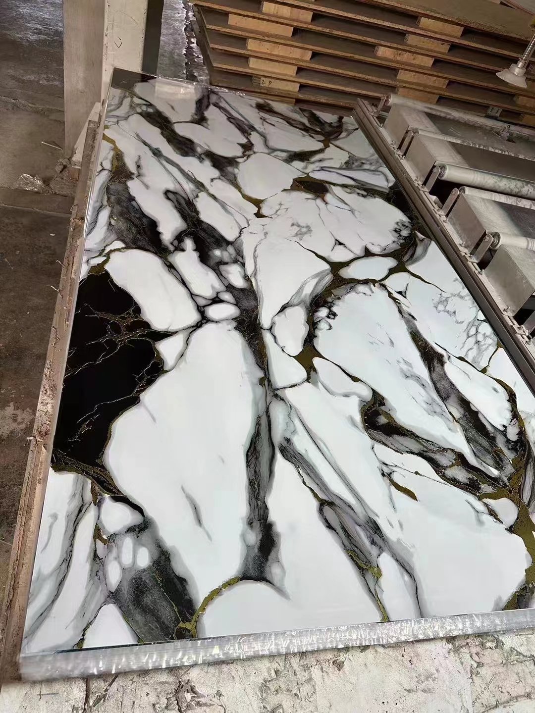 1220*2440mm PVC Marble Interior UV Board PVC Marmer wall Panelku WPC Sheet UV board for decoration