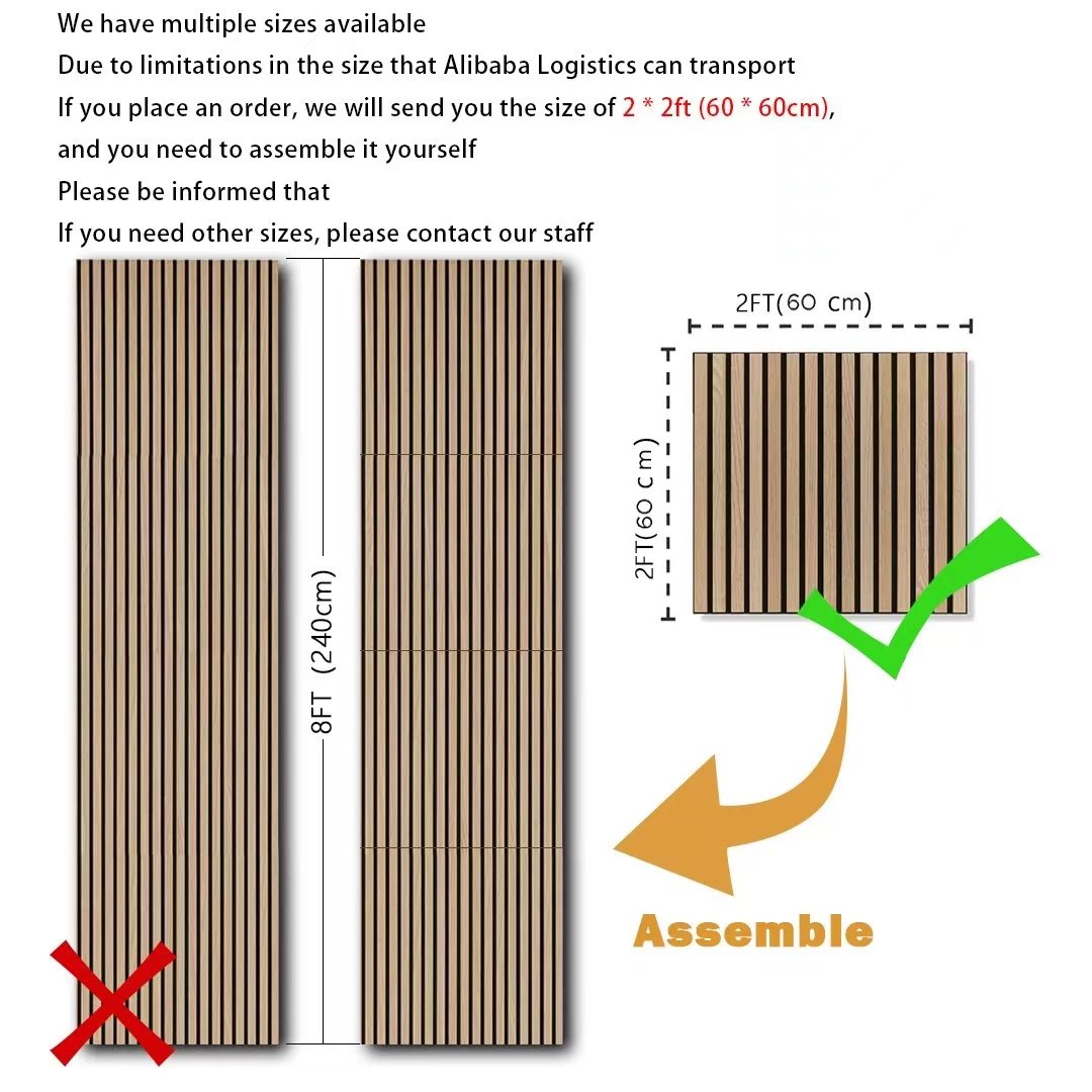 Yiyijia Modern Oak Wood Akupanel PET MDF Echo Reducing Soundproof Ceiling Wall Acoustic Slotted Panel Apartment Restaurant