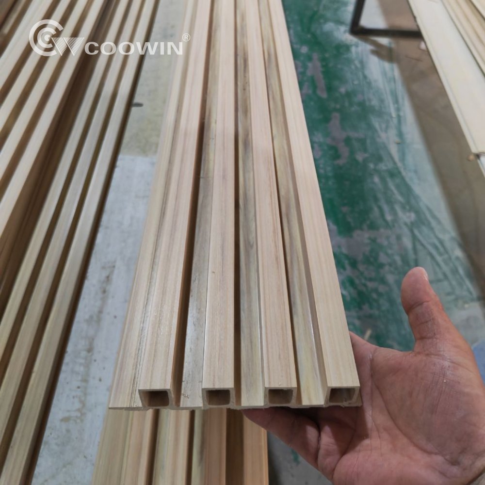 WPC Wooden Grain laminated Indoor WPC Wall Panel For Interior Decoration